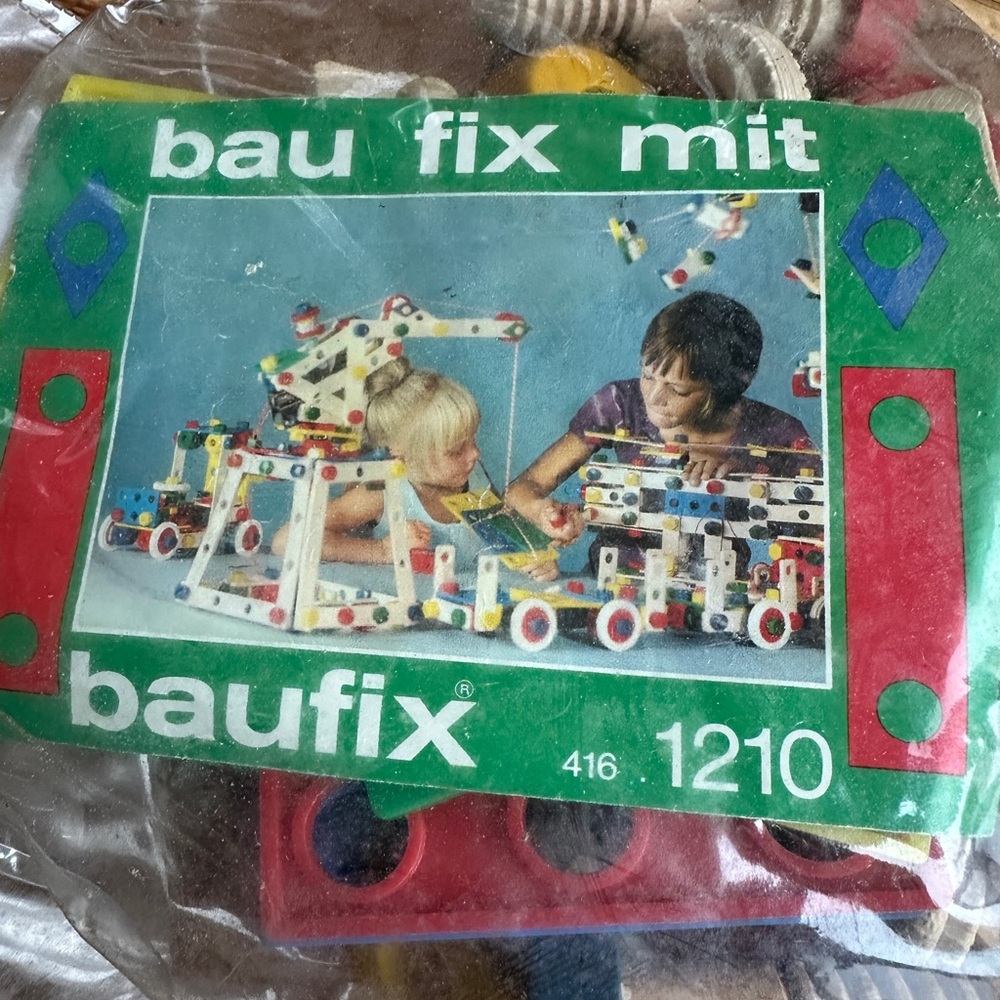 Vintage Baufix Wooden Toy Construction Kit
